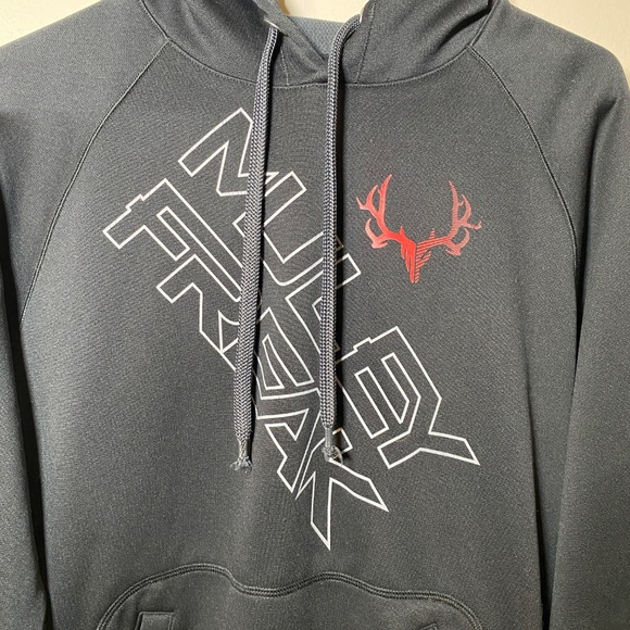 Muley Freak Hoodie Mens sz Small Elk Deer Hunting Sweater Kangaroo Pockets - Picture 2 of 10